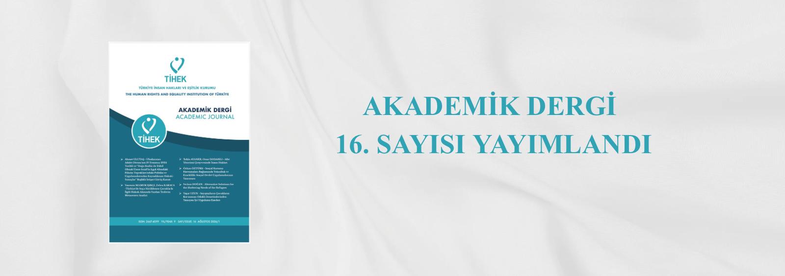 Akademik Dergi 16. Sayısı Yayımlandı